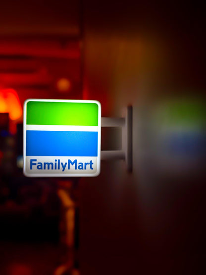 FamilyMart Fridge Magnet – LED Light Up Konbini Sign, Glowing Convenience Store Neon Magnet, Cute Japanese Refrigerator Decor