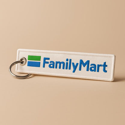 FamilyMart Embroidered Keychain – Japanese Konbini Retro Key Ring Collectible