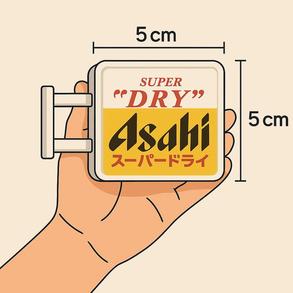 Asahi Super Dry LED Fridge Magnet: Tokyo Izakaya Bar Light