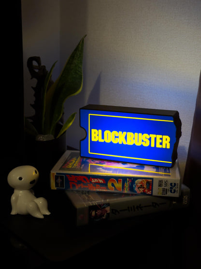 Blockbuster Video Lightbox – Retro 90s Movie Store Sign | Handmade 3D Printed LED Desk Lamp