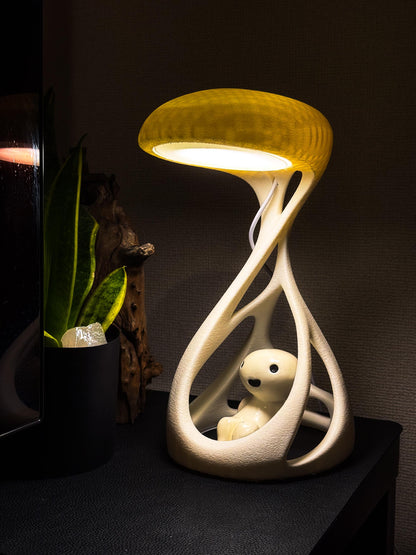 Alien 3D Printed LED Lamp – Futuristic Textured Desk Light, Modern Sci-Fi Home Décor
