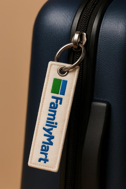 FamilyMart Embroidered Keychain – Japanese Konbini Retro Key Ring Collectible