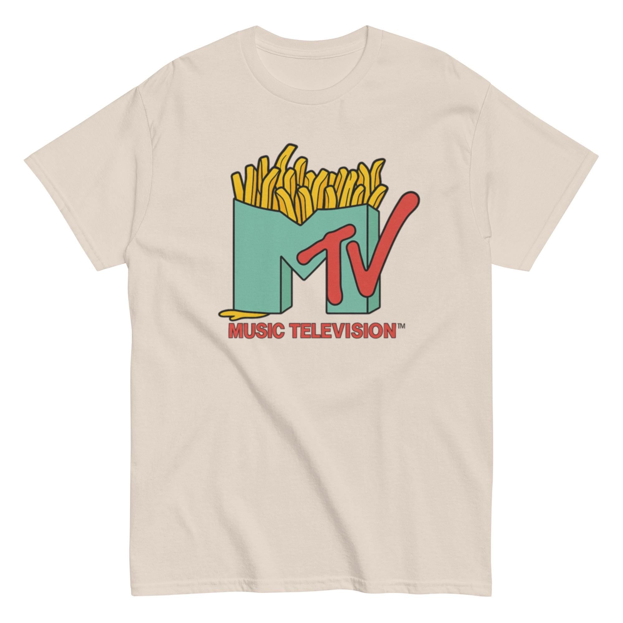 MTV French Fries Edition T-Shirt — Retro 80s Music Television Graphic Tee | Vintage Pop Culture Streetwear
