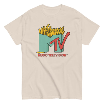 MTV French Fries Edition T-Shirt — Retro 80s Music Television Graphic Tee | Vintage Pop Culture Streetwear