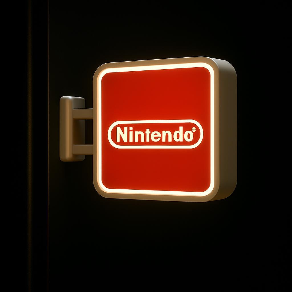 Nintendo Lightbox Magnet | Iconic Japanese Gaming Logo | NEW Release