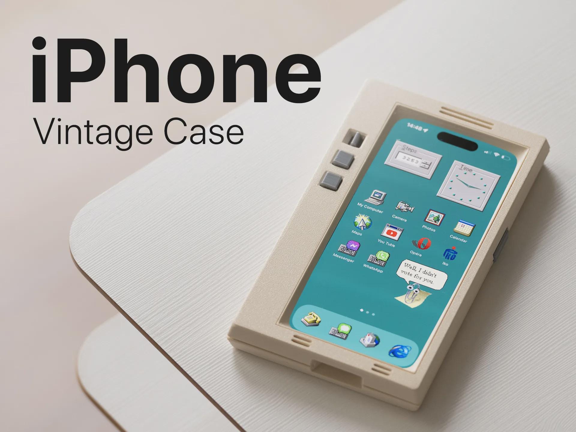 RetroVizion : Licensed Retro iPhone Case Inspired by 80’s,90’s Computers Compatible with iPhone 13, 14, 15 & 16