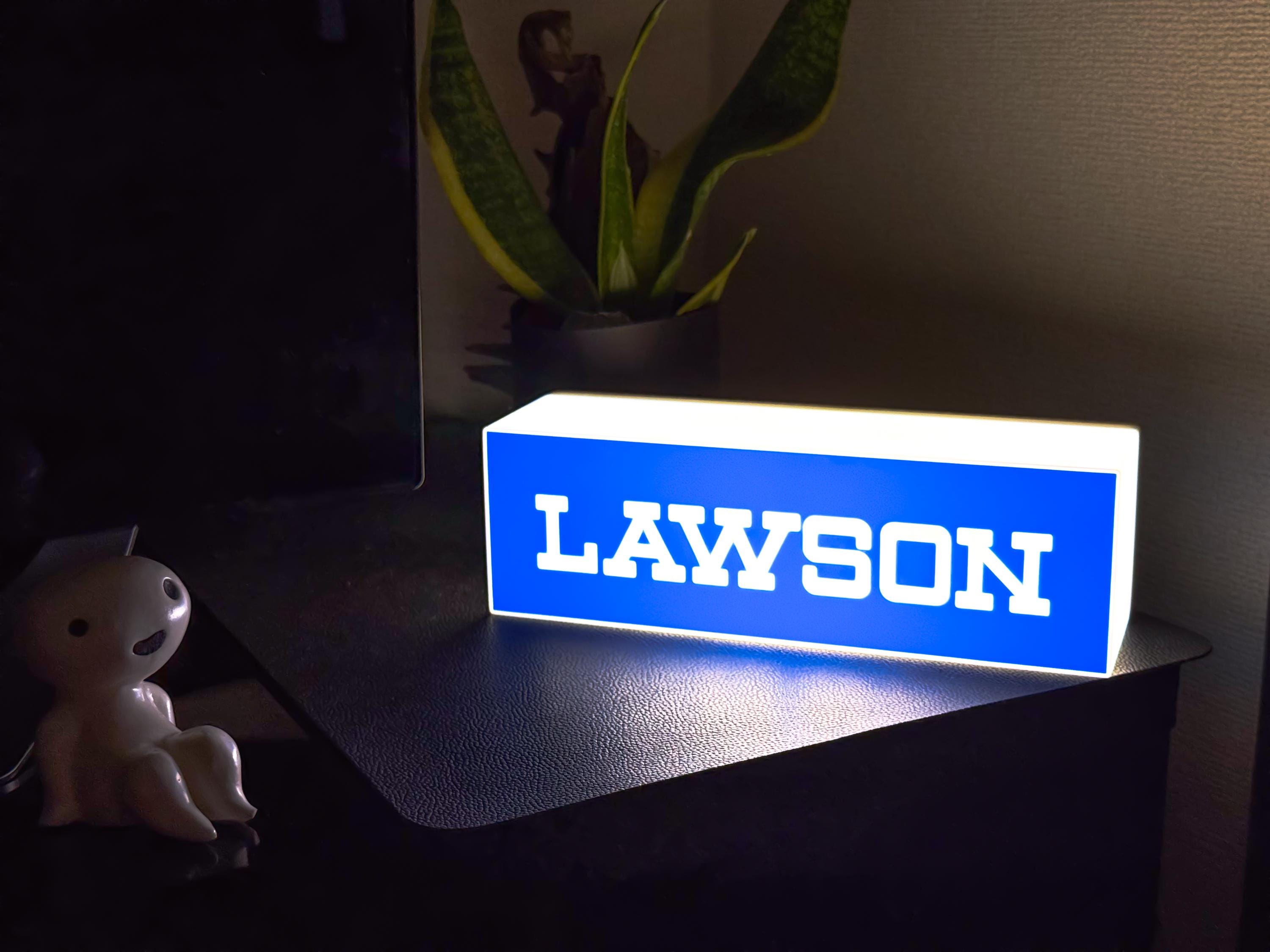 Lawson Lightbox | Retro Japanese LED Sign | USB Rechargeable Night Light | Tokyo Convenience Store Decor | 3D Printed Japan Gift